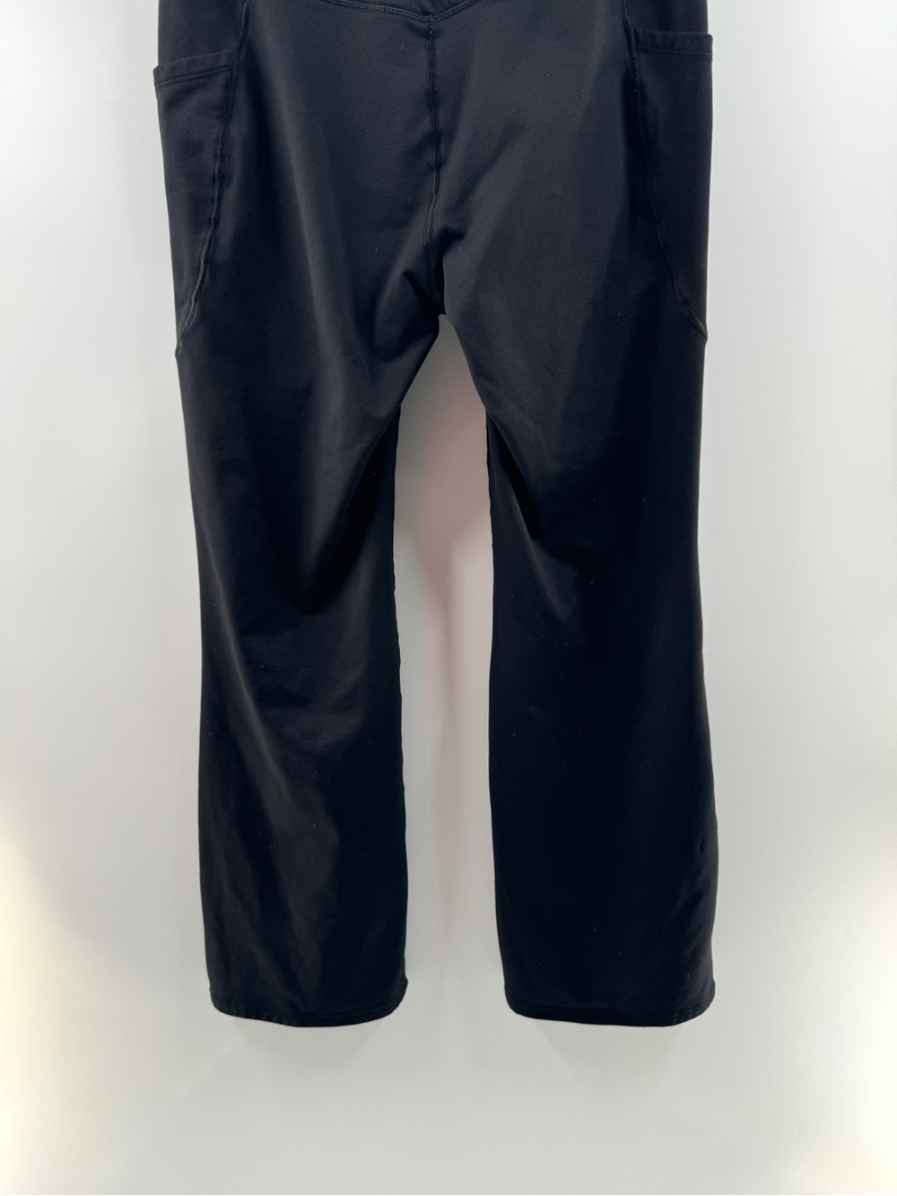 Women’s Black Wide Leg Leggings with Pockets – Size XL - Picture 8 of 8
